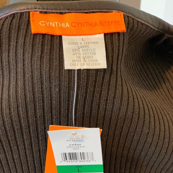 Blazer \ Jacket suede with fur trim - Picture 5 of 7